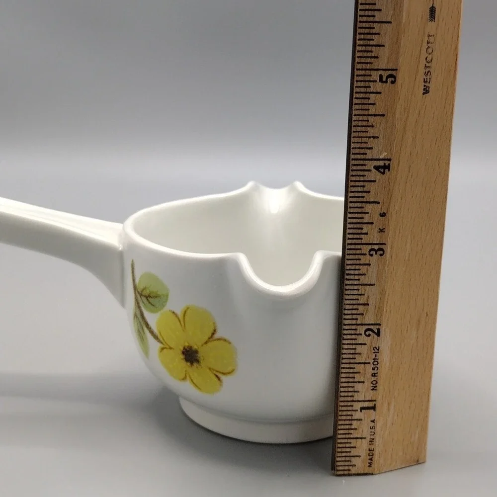 VTG 1973 Lambeth Stoneware Royal Doulton Summer Days Gravy Boat Stick Handle